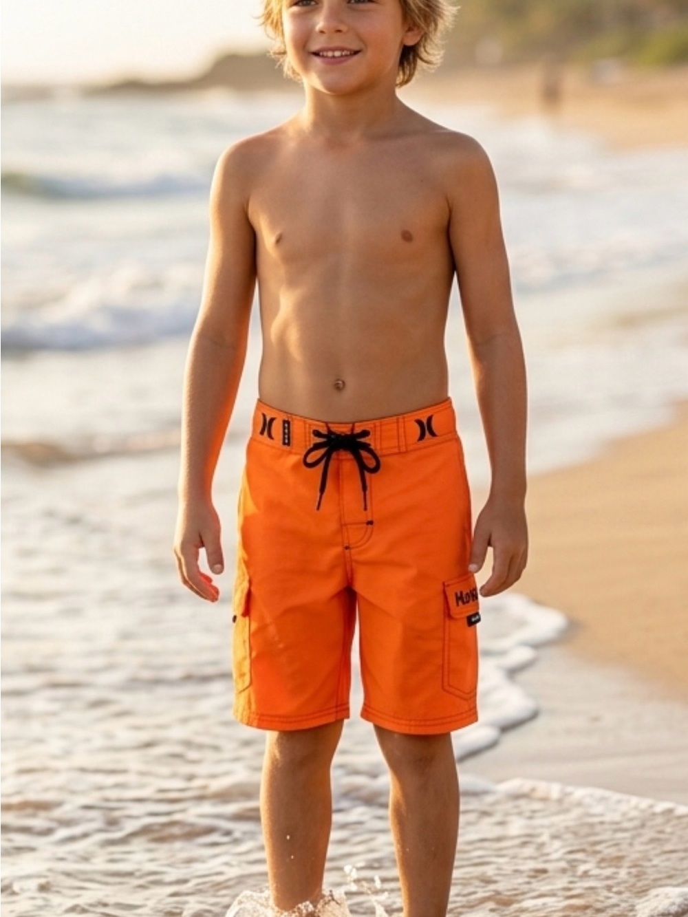 Hurley Orange Boys Swim Trunks- Size 16